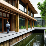 현대건축물 친환경 도시 개발 - Sustainable Building Materials**

"A modern office building showcasing sustainable materials like ba...