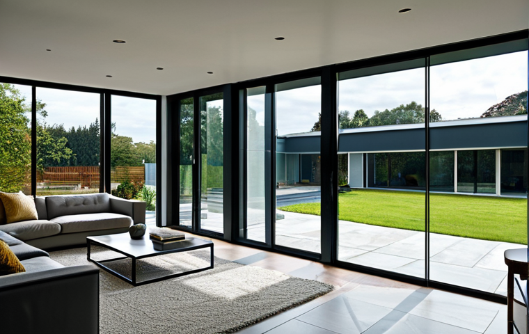 현대건축물 유리 건축물 단점 보완 - Modern Office Building with Low-E Glass**

"A modern office building featuring large windows made of...